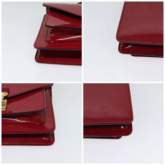 LOUIS VUITTON Vernis Monceau BB Hand Bag 2way Rose Andian M91579 LV Auth 127225 - Picture 14 of 16